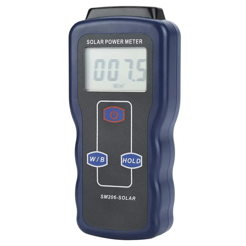 

Solar Power Meter Light Meter Solar Radiation Tester Optical Solar Research Glass Light Intensity Data Hold SM206