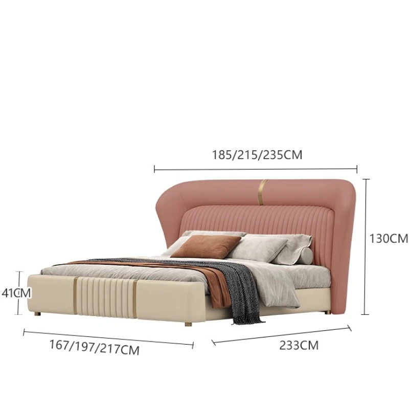 خزائن سرير منظمة منجدة، سرير غرفة نوم فرنسي مزدوج، سرير نوم الأميرة كوين مقاس Muebles Para El Hogar Furniture