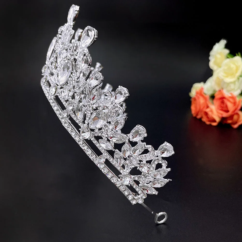 

Baroque Rhinestone Crown Crystal nament Wedding Bridal Tiara Headdress Prom Party Celebration Anniversary Photoshoot