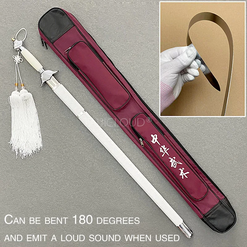 Stainless steel Tai Chi soft sword, Chinese Kung Fu Wushu training sword, fitness competition performance