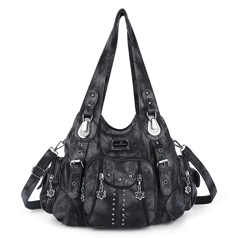 

Angelkiss Y2K Women Bag Designer Handbags Women Large capacity Shoulder Bags PU Leather Handbag Satchel Big Shoulder Purse Bags