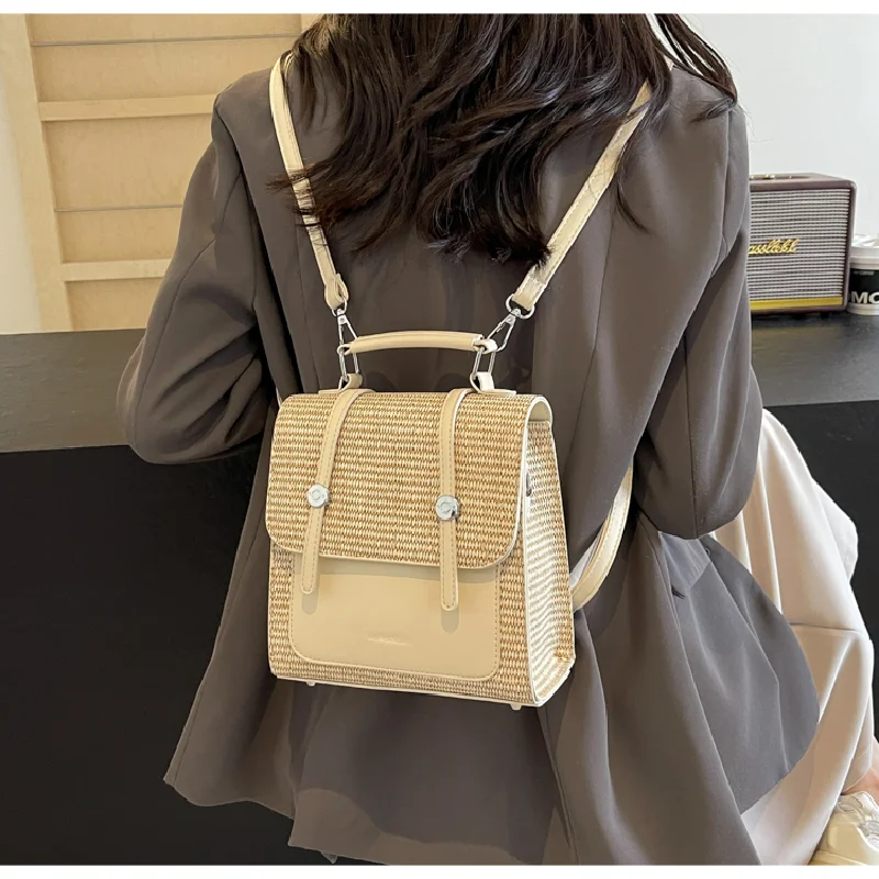 Korean Girls Backpack Ladies Small Leather Messenger Shoulder Bag Brand Women Travel Satchel Handbag Student Designer Rucksack