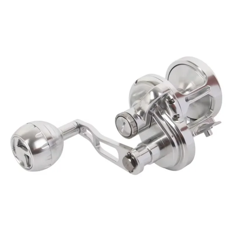 Conventional Saltwater Sea Baitcasting Casting Offshore Boat Jig Fishing Reel Max Drag 30Kg Metal Light Slow Jigging Reels