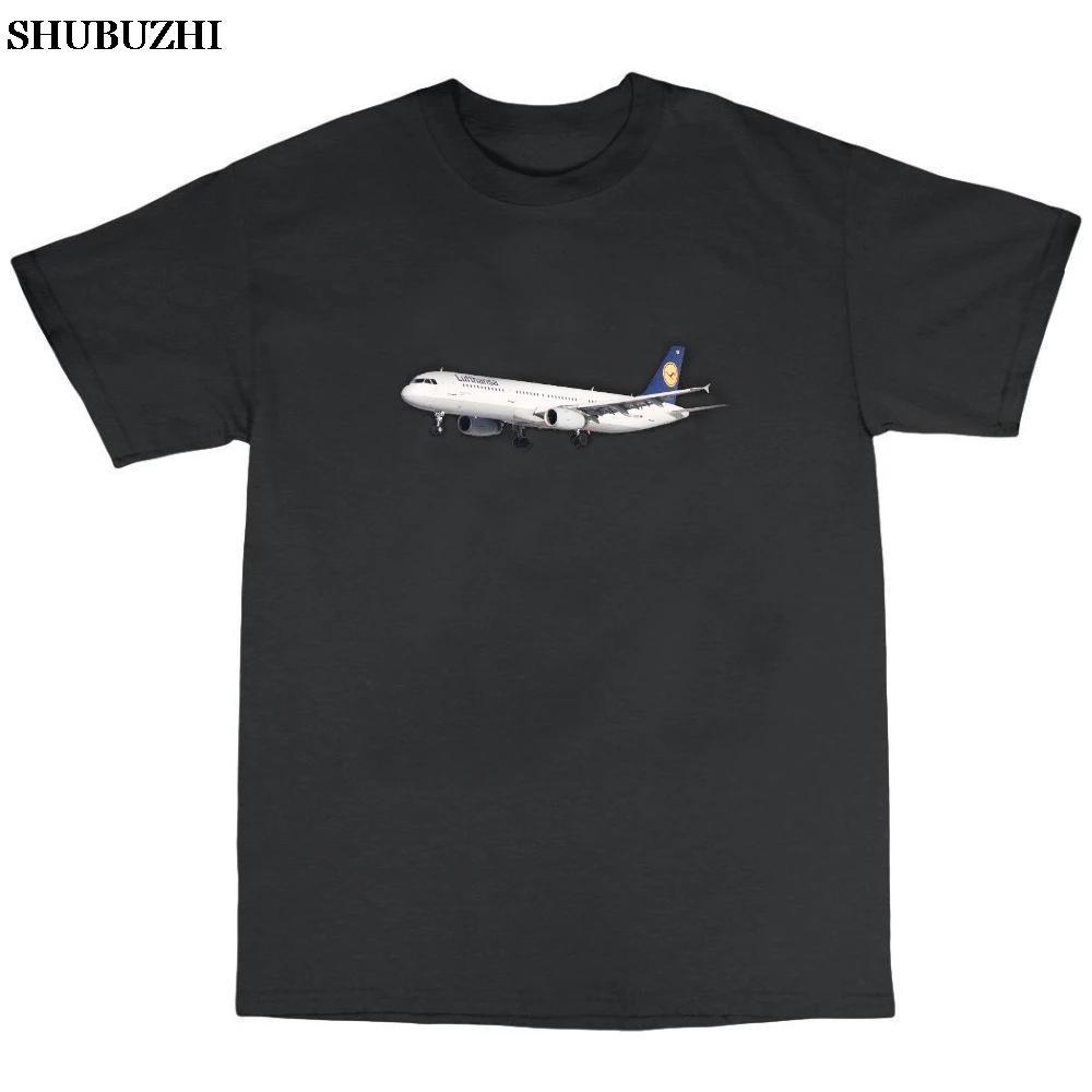 Hot Sale Fashion Lufthansa Airbus A321 Aviation, Airplane T-Shirt S,M,L,XL,XXL Casual Tee Shirts