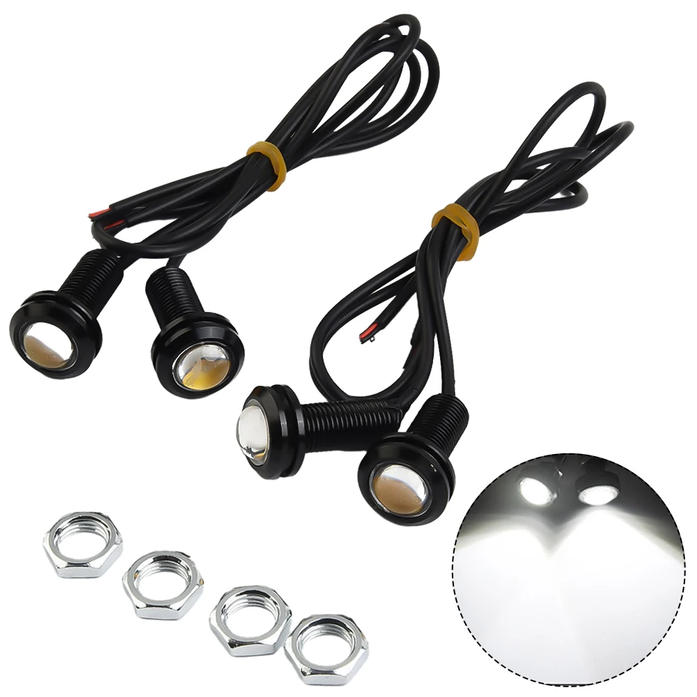 4Pcs 12V 1.5w LED Headlights Daytime Running Lights Motorcycle Signal Lighting Automobiles Lamps Car Light Replacements