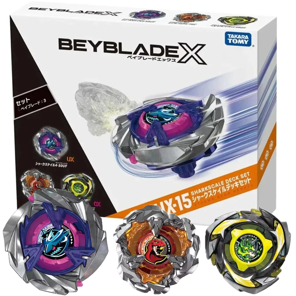 GENUÍNO TAKARA TOMY BEY X UX-15 Battle X Shark Scale Deck LÂMPADA NOVA COM CON CON CONJUNTO DE EMBALAGEM ORIGINAL UX 15
