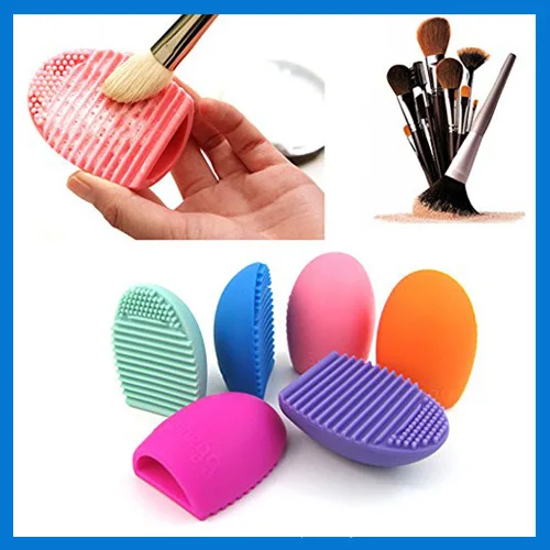 

100Pcs/Lot Hand Type Multi Silicone Facial Brush Wash Eggs Makeup Powder Puff Cleaner Skin Care Tools HA510