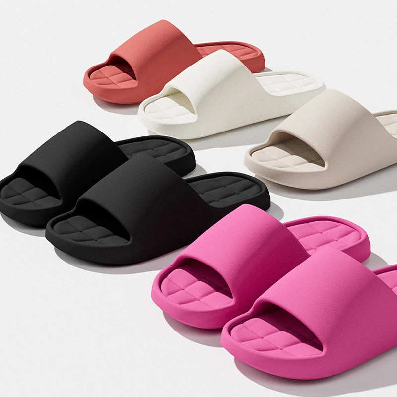 Man Fashion Slippers Solid Beach Sandals Summer Non Slip Lightweight Soft Unisex Slides Women Outdoor Indoor House Shoes image 3