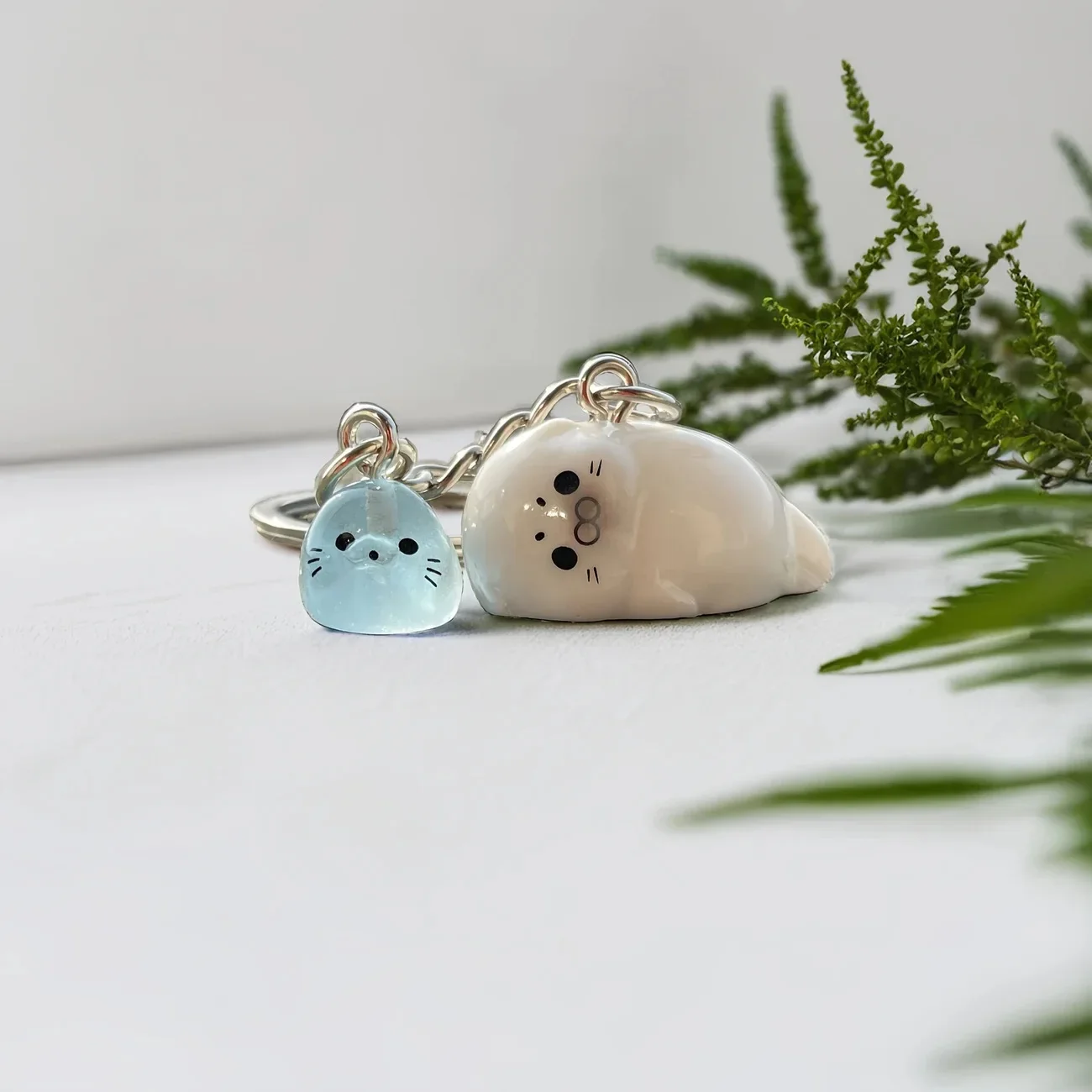 3D Luminous Sea Lion Glow Keychain Key Ring Cute Animal Key Chain Key Holder Creative Marine Animals Jewelry Accessories Gift