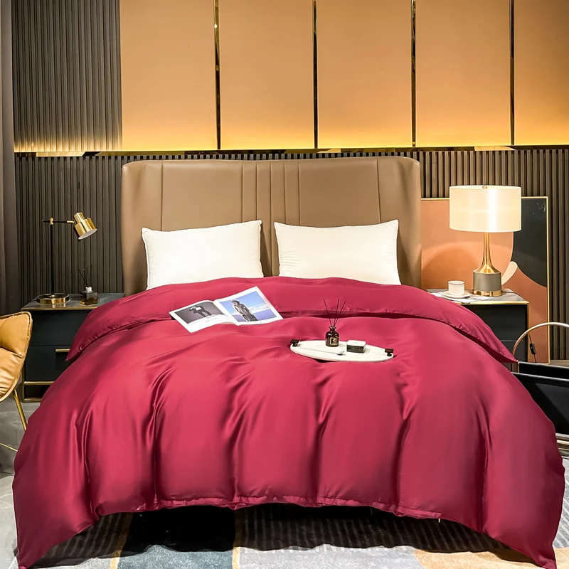 Luxurious Mulberry Silk Duvet Cover Pure Real Silk Quilt Cover Soft Breathable Cover 230*260 Full Queen King Size Duvet Cover