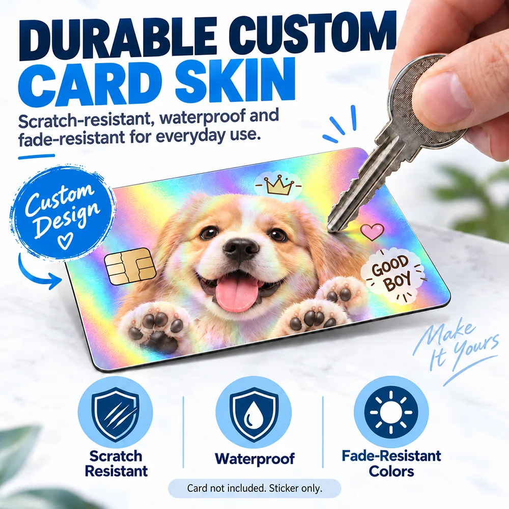 DIY Anpassbare Bankkreditkarten-Hologramm-Laser-Glänzende Seitliche Folienhülle 4 Stück Aufkleber für Debit- und Kreditkarten Bankkarten – Detail 3