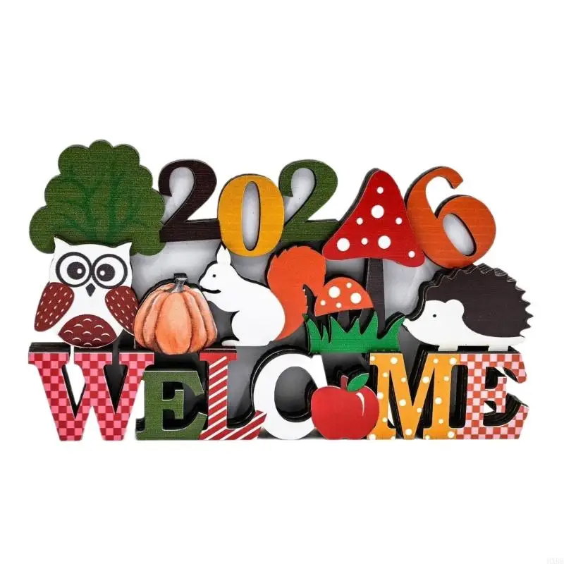 2025 New Unique Carving Mushroom Tabletop Welcome Sign Seasonal Home Accent Piece For Creating Warm Thanksgiving