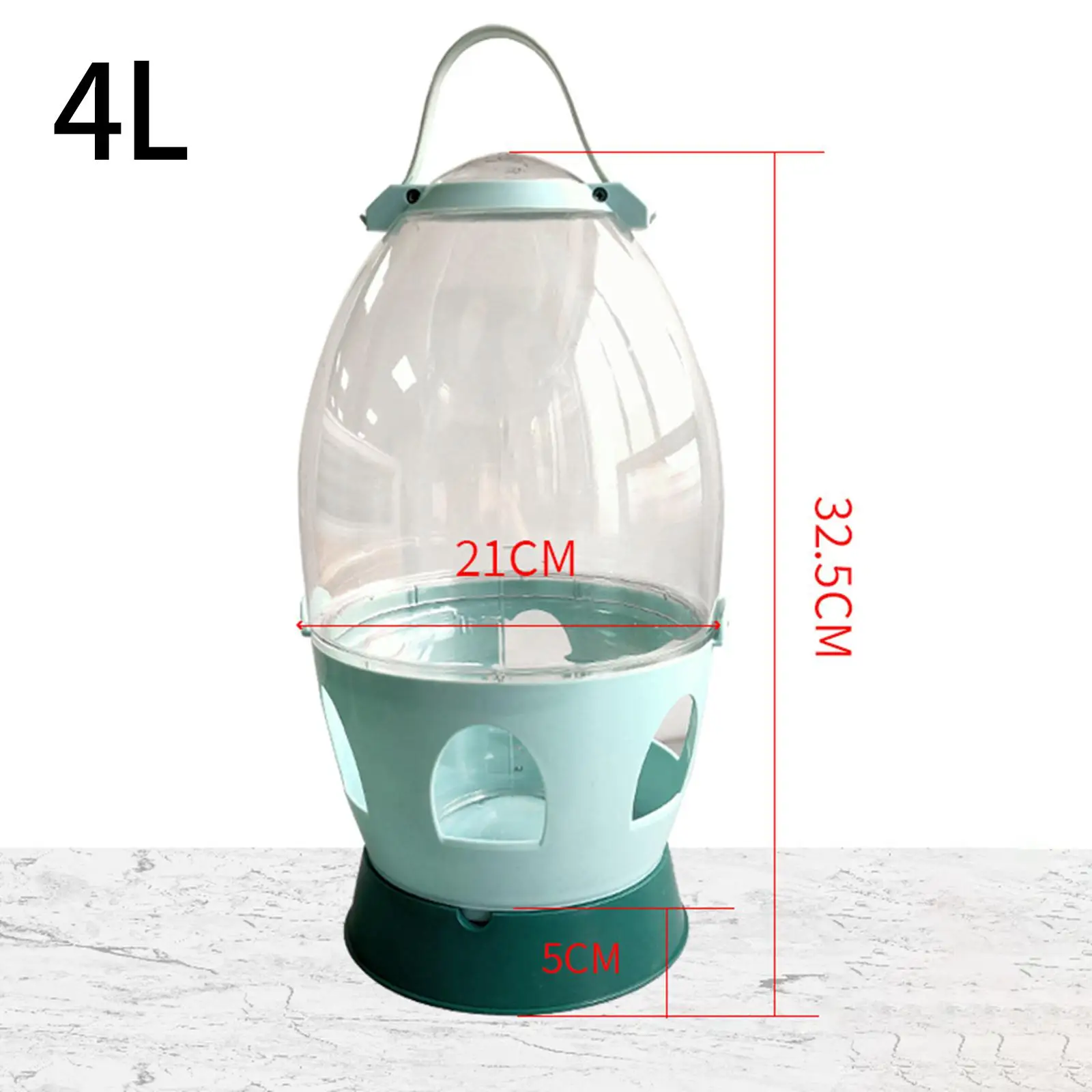 Pigeon Water Dispenser Automatic Feeder Water Container with Handle Bird Feeding Drinker for Dove Duck Bird Cage Accessories