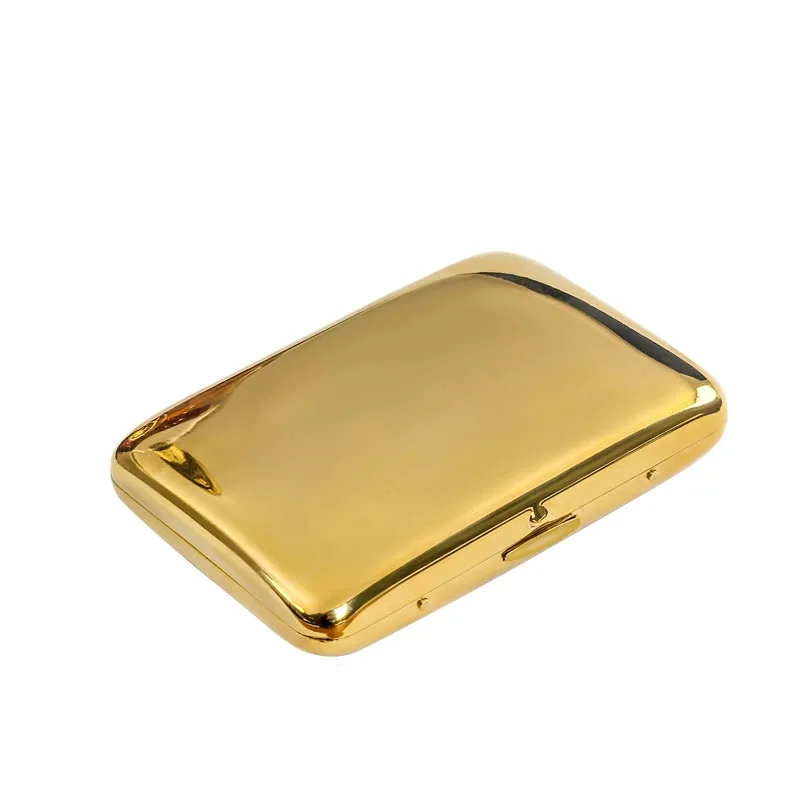 الفولاذ المقاوم للصدأ مرآة علبة السجائر الذهب الرجعية المحمولة جيب السجائر حزمة 18 علبة السجائر رجل المدخن هدية