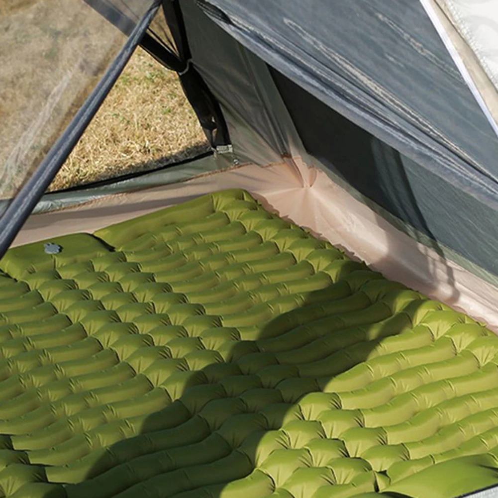 

Надувной коврик для кемпинга, ножной насос, надувной матрас, водонепроницаемый коврик для кемпинга, сумка для хранения в комплекте, технология картографирования тела