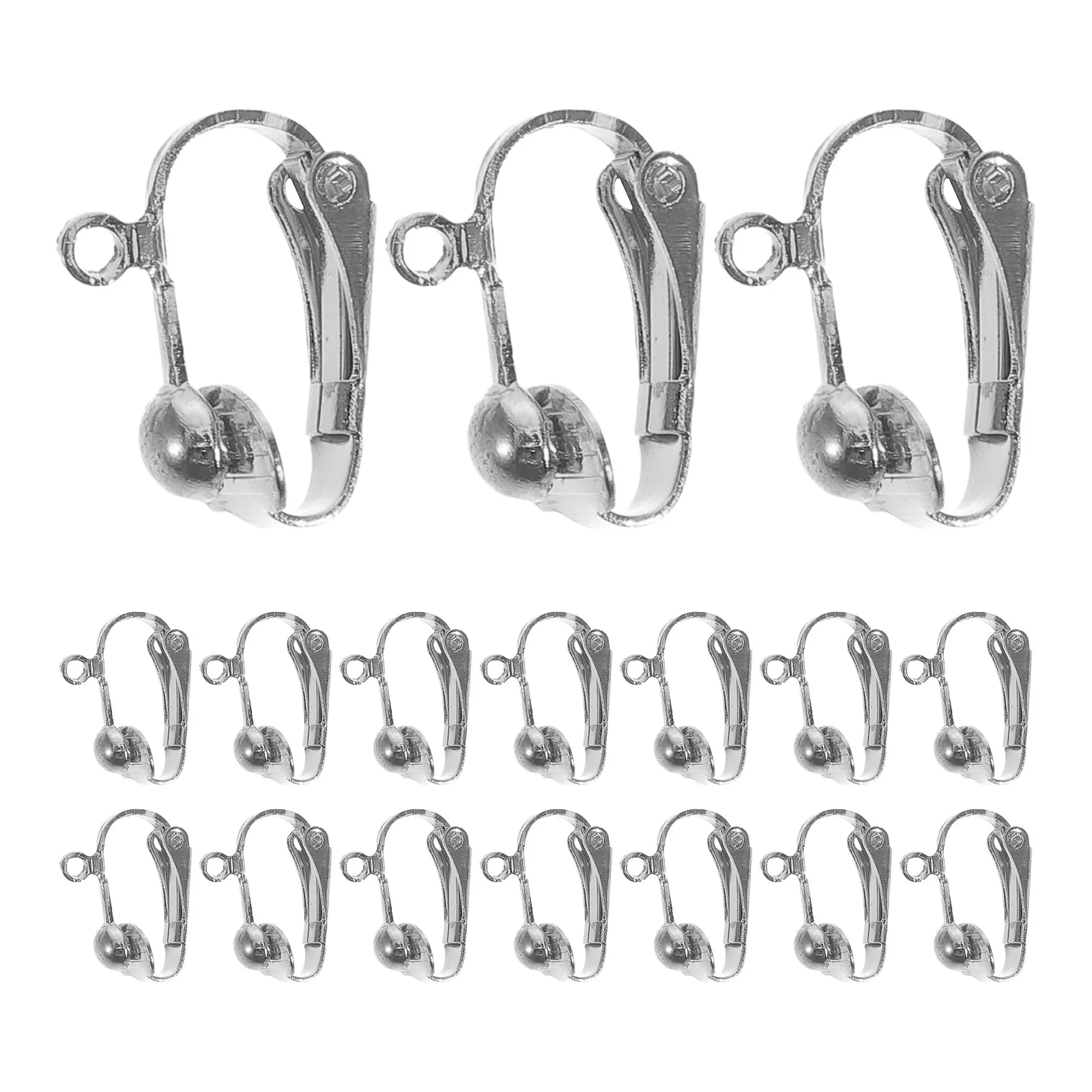 

100Pcs Clip-on Earring Converter Components Spring Loaded Non Pierced Ears DIY Earring Making Supplies Stud to Clip on Adapters