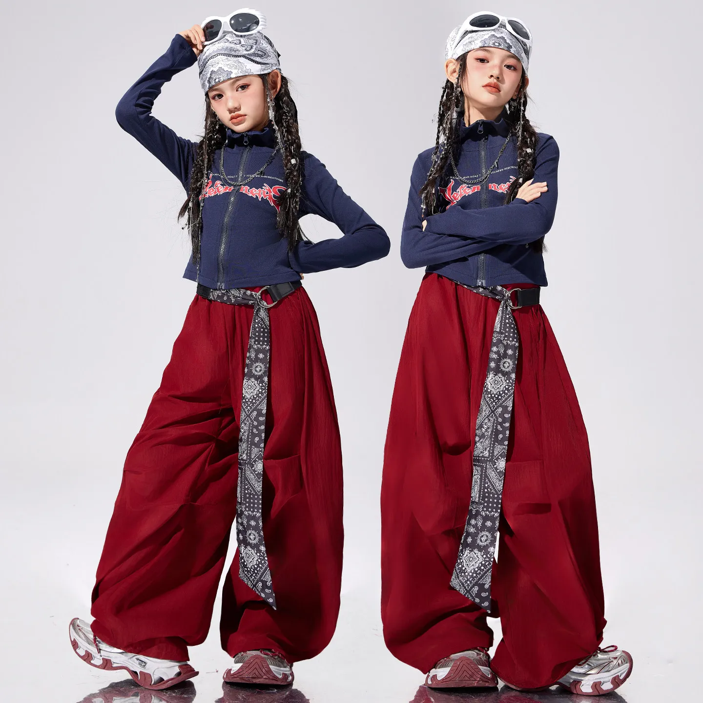 

Children Ballroom Dance Suits Kids Hip Hop Clothing Street Wear Girls Jazz Dance Clothes Stage Performance Costumes SL14865