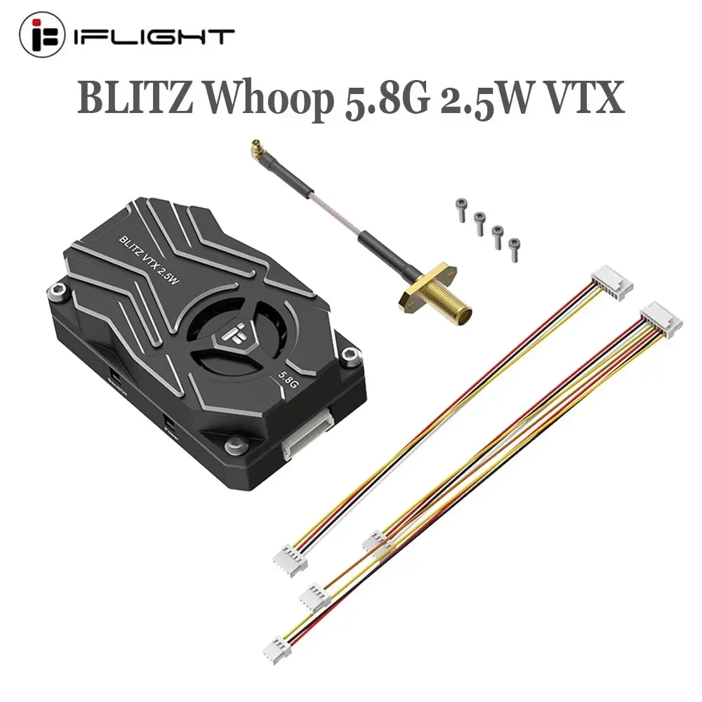 iFlight BLITZ Whoop 5.8G 2.5W VTX - 40CH Raceband, Built-in Mic, CNC Shell, Cooling Fan, 2-8S 25.5x25.5mm for RC FPV Long Range