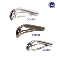 Guía Fuji Original con punta superior para cañas de pescar, marco de acero inoxidable MG HG, hilera y fundición tanto ligera, 2 uds.