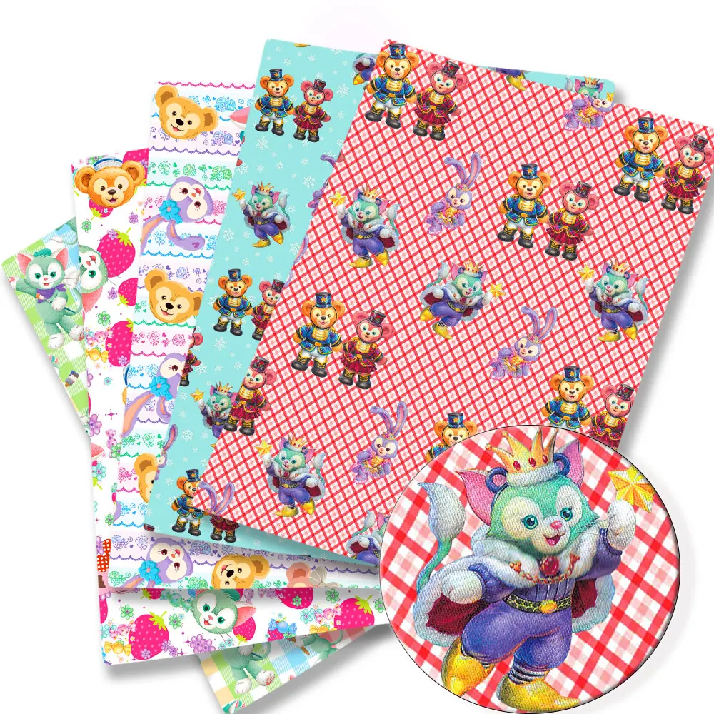 Disney duffy and friends Cartoon Fabric Hot Handmade Sewing Patchwork Quilting Baby Dress Home Sheet Printed Fabric Kids Fabric