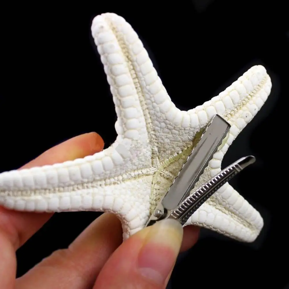 2pcs Womens Starfish Hair Clip Girls Elegant Beauty Natural Sea Star Hairpin Fashion Hot Jewelry