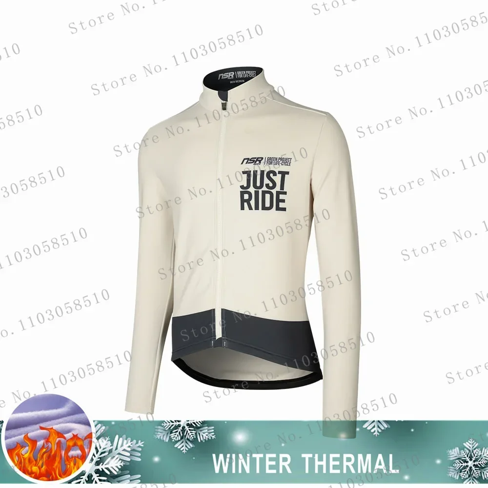 Korea 2024 Winter Men's Long Sleeve Cycling Jersey Winter Thermal Fleece Road Bike Cycling Clothing Triathlon Bike Wear Clothing