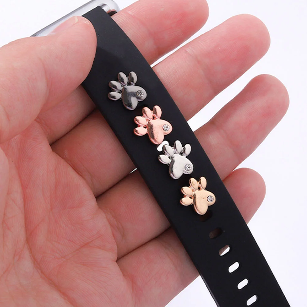 4 Pcs Strap Studs Crafted Watch Charm Replaceable Watchband Nail Exquisite Compact Watchstrap Watches Alloy