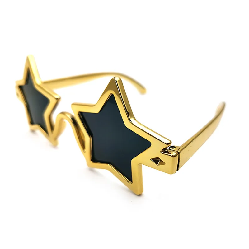 Neue Sternförmige Sonnenbrille für Damen und Herren Silberne Polygon-Sonnenbrille Goldene Eyewear Sonnenbrille für Männer und Frauen Brillen für Partys