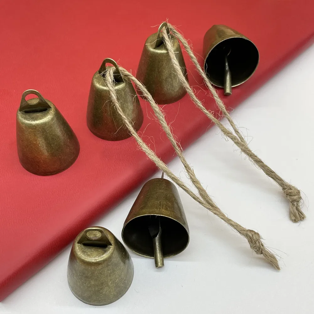 20pcs/10pcs Retro Bronze Bells for Home Party Decor Door Bell DIY Christmas Bell Ornament, Home Decor, Christmas Tree Decoration
