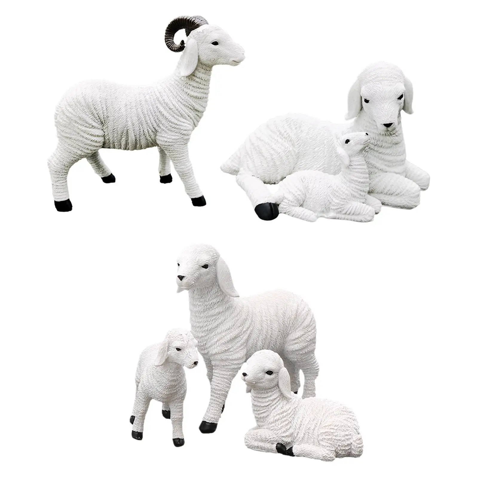 Handmade Lamb Sculpture for Outdoor Garden Decor - Farmhouse Accent Piece