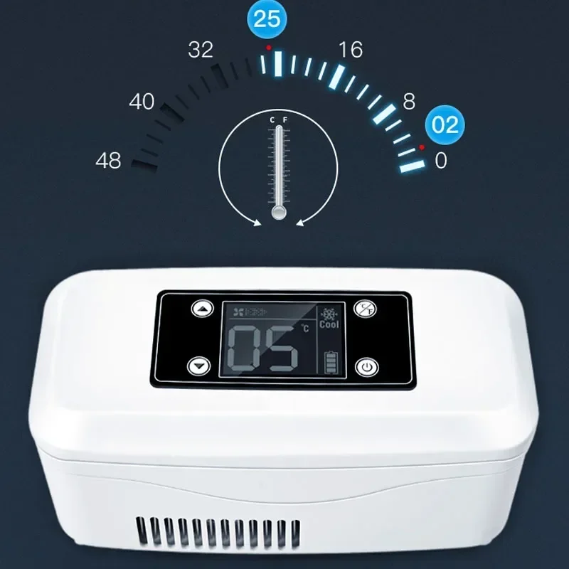 Caja de refrigerador de insulina, portátil, recargable, caja de medicina de refrigeración, hormona de crecimiento, refrigerador pequeño para coche