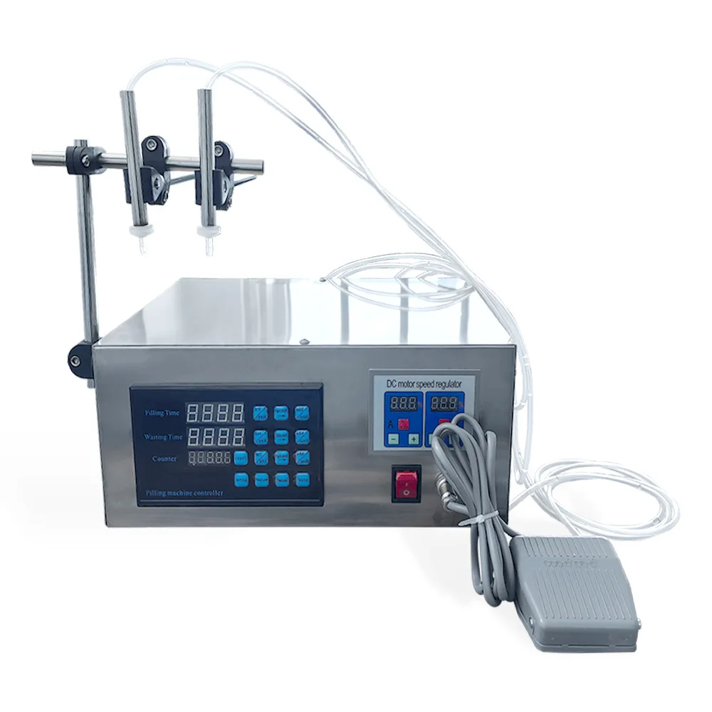 

GFK580 double head peristaltic pump small dose filling machine, glue essential oil pigment packing machine, small