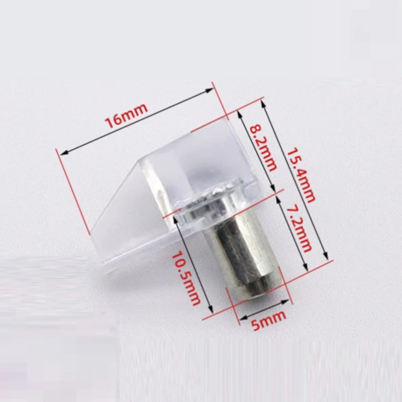 500Pcs Clear 5mm Stem Cabinet Shelf Pegs Support Pins Grey Brown White
