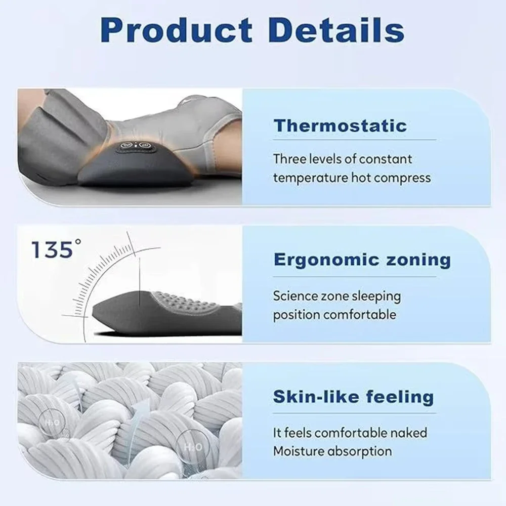 Back Pillow Bed Sleeping Waist Protection Pad Lying Flat Waist Relief Waist Support Heating Vibrating Electric Massage Pillow