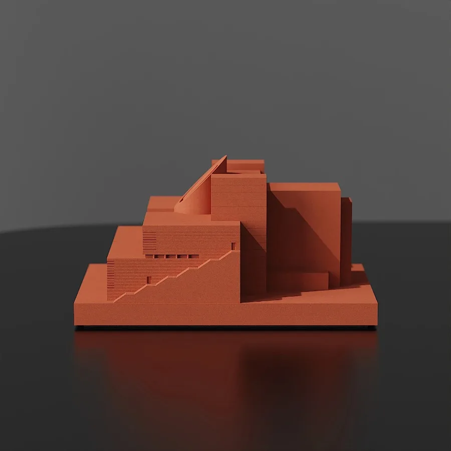 Mario Botta San Francisco Museum of Modern Art SFMOMA Cement Concrete Architectural Decor Sculpture Home Office Display Gift