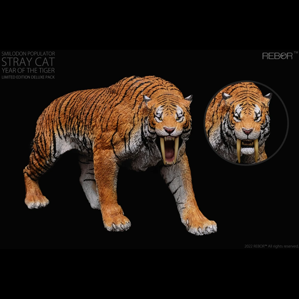 

Rebor Smilodon Populator Stray Cat Saber-toothed Tiger Figures Animal Model