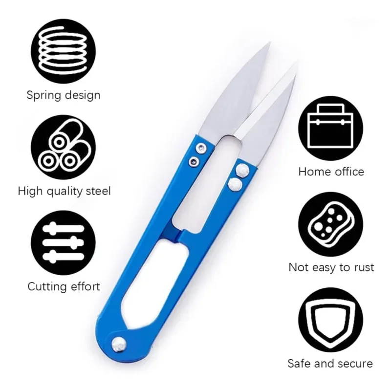 1pcs for Embroidery, Cross Stitch, Sewing Craft, Three Colors Randomly Selected of U-shaped Stainless Steel Fishing Line Pliers