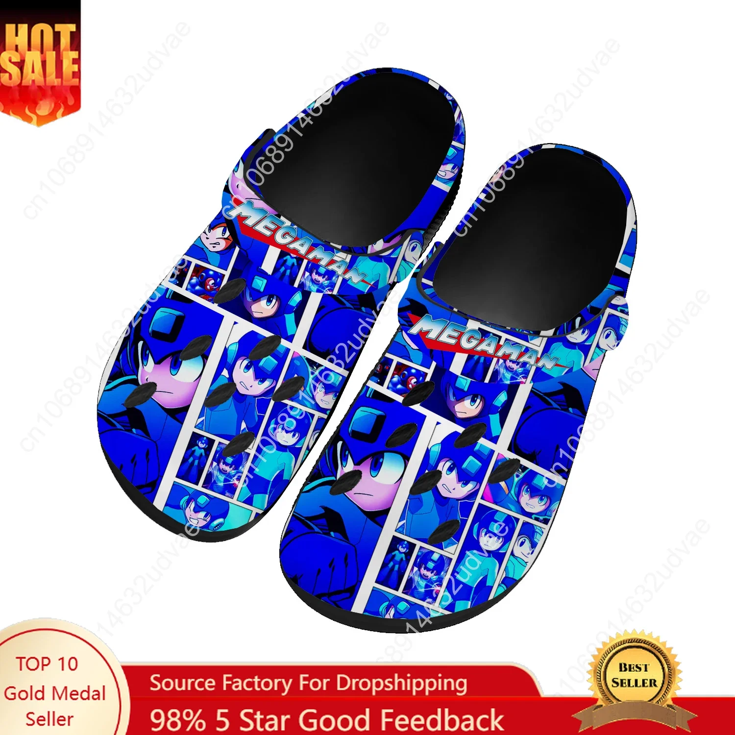 

Megaman Water Shoes Mens Womens Comfortable Fashion Home Garden Clogs Customizd Sandals Beach Breathable Hole Slippers