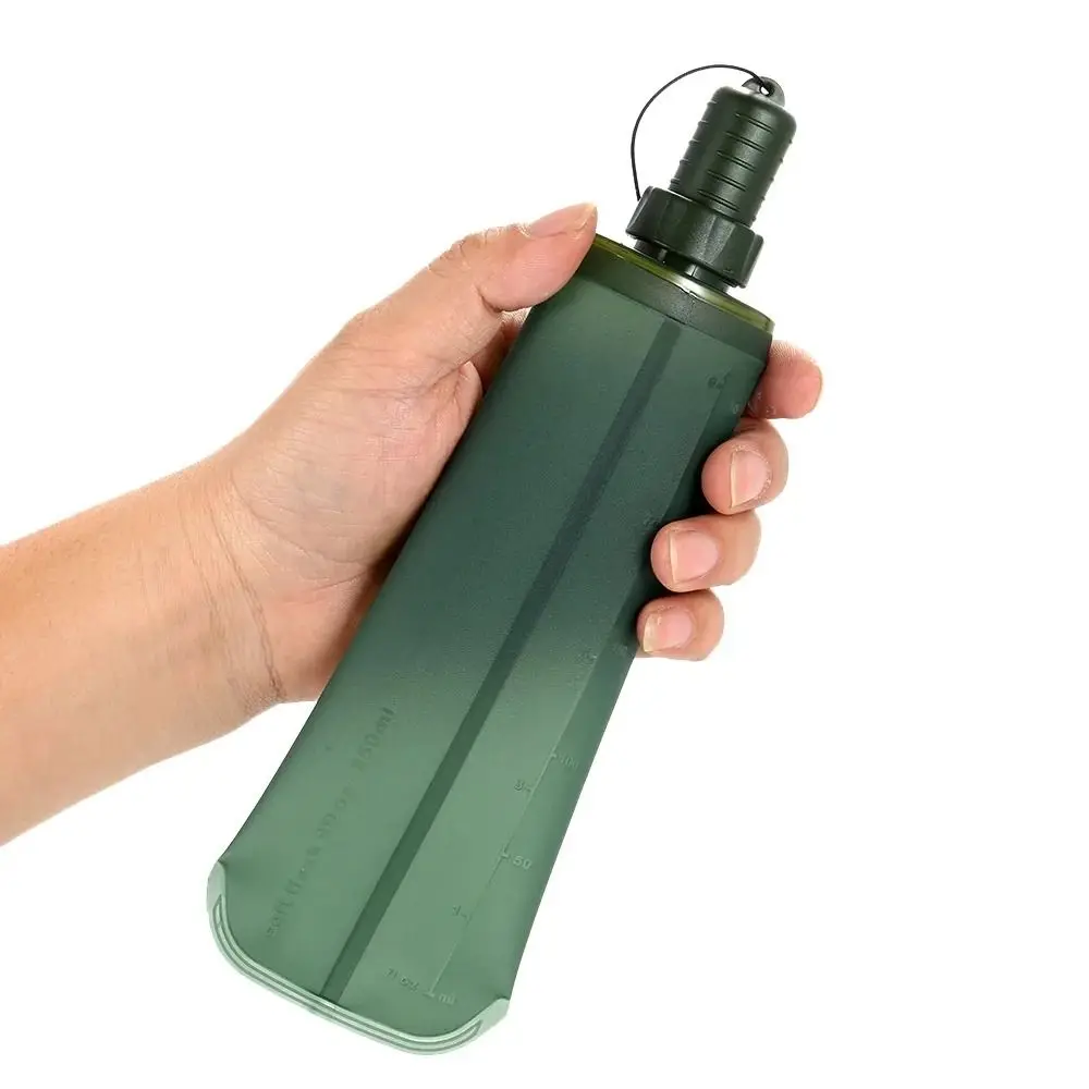 250/500ml TPU Outdoor Sport Bottle pieghevole Soft Flask Drink bottiglia d'acqua per la corsa campeggio escursionismo bicicletta Fitness Water Bag