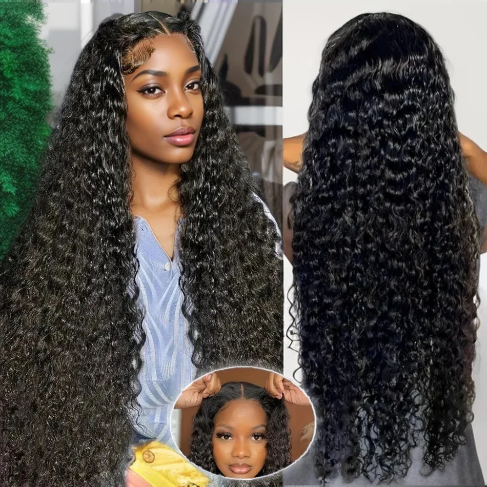 

Glueless Wig Human Hair 30 Inch Lace Front Curly Wigs Deep Wave 5x5 Ready to Wear Frontal Brazilian Wig on sale For Women Choice