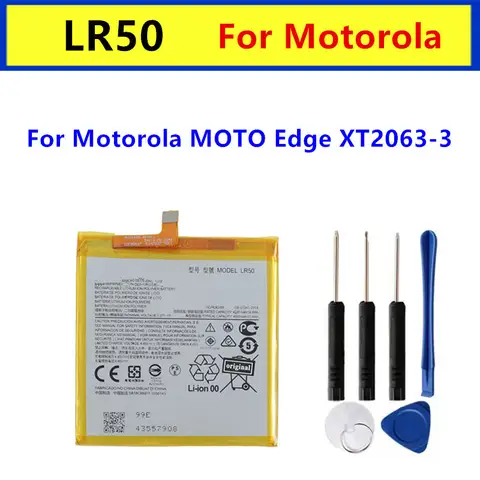 LR50 Replacement Batteria LR 50 Battery For Motorola MOTO Edge XT2063-3 Batteries 4500mAh+Free Tool Kits
