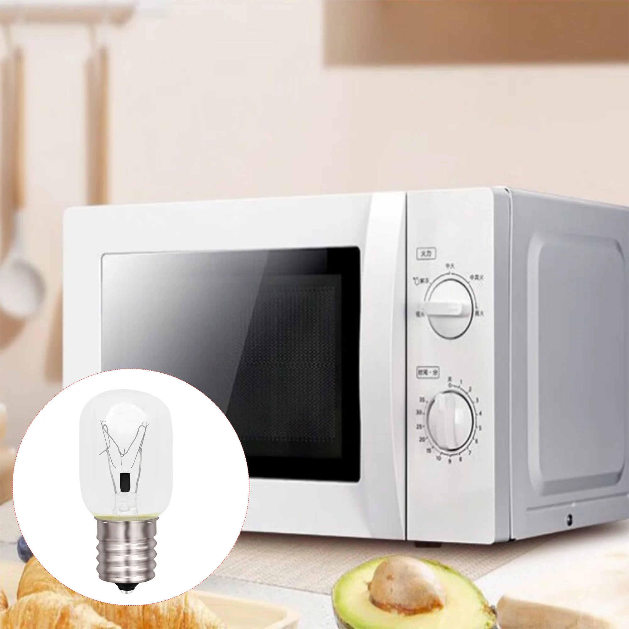 Transparent Light Bulb Replaces 1890433 8206232 Microwave Oven