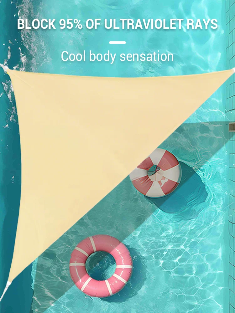 

Теневой парус, водонепроницаемый садовый укрытие, солнцезащитный тент с защитой от ультрафиолета, навес для патио, сада, двора, кемпинга, бассейна