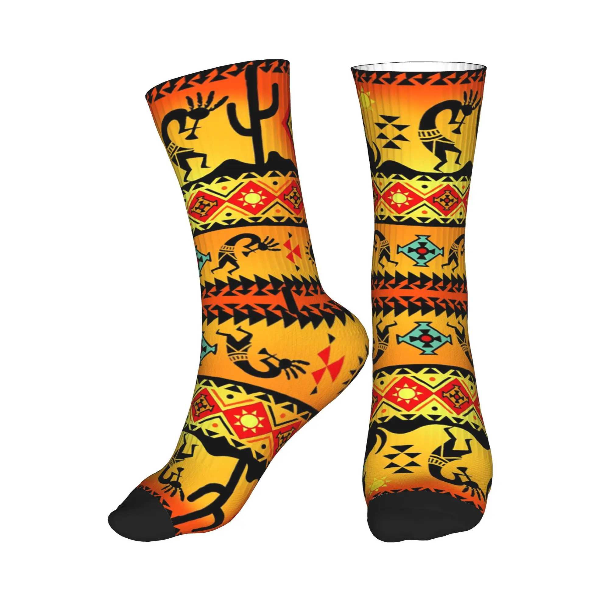 

Southwest Tribal Native American Kokopelli Men Women Crew Socks Unisex Fun 3D Print Dress Socks