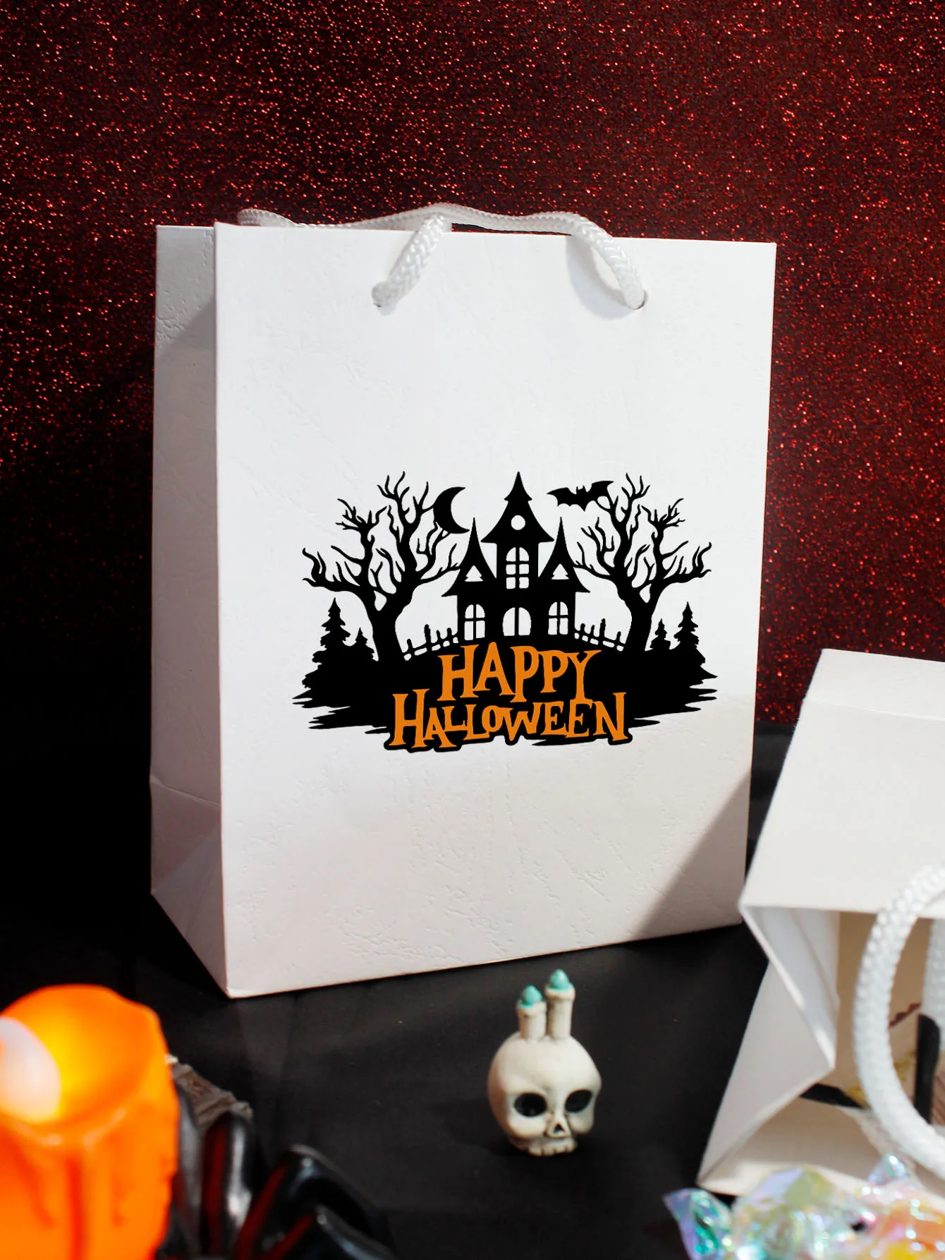 10/20pcs Halloween gift Bags,Halloween goodies Candy Bags With Drawstring for Halloween Party Supplies.