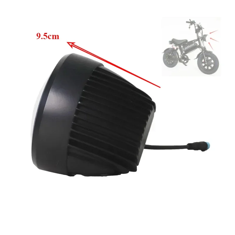 5W Electric Bicycle Headlight  Motorcycle Electric Car LED Light Bright Motorcycle Accessories Suitable for E-Bicycles 24V-72V