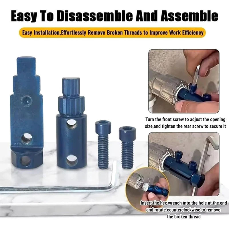 Screw Extractor Kit For Removing Bolts And Repairing Broken Pipes Damage Easy Tool Kit Faucet Angle Valve Wire Break Remover
