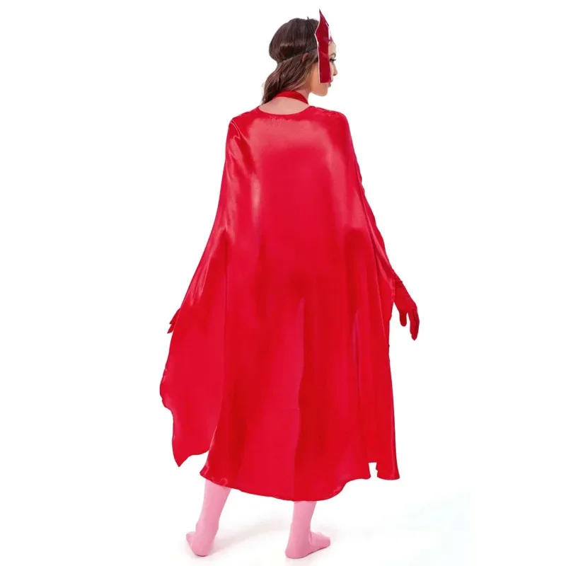 2025 2025 New Vision Scarlet Witch Wanda Maximoff Cosplay Costume Cloak Dress Women Jumpsuit Outfits Adult Halloween Ca 96ly