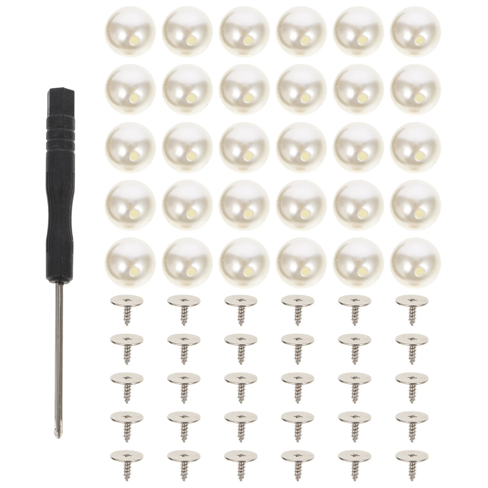 

100Pcs Easy Install Pearl Buttons No Sew Snap Fasteners for Shirts Coats Sweaters DIY Fashion Accessories Pearl Buttons