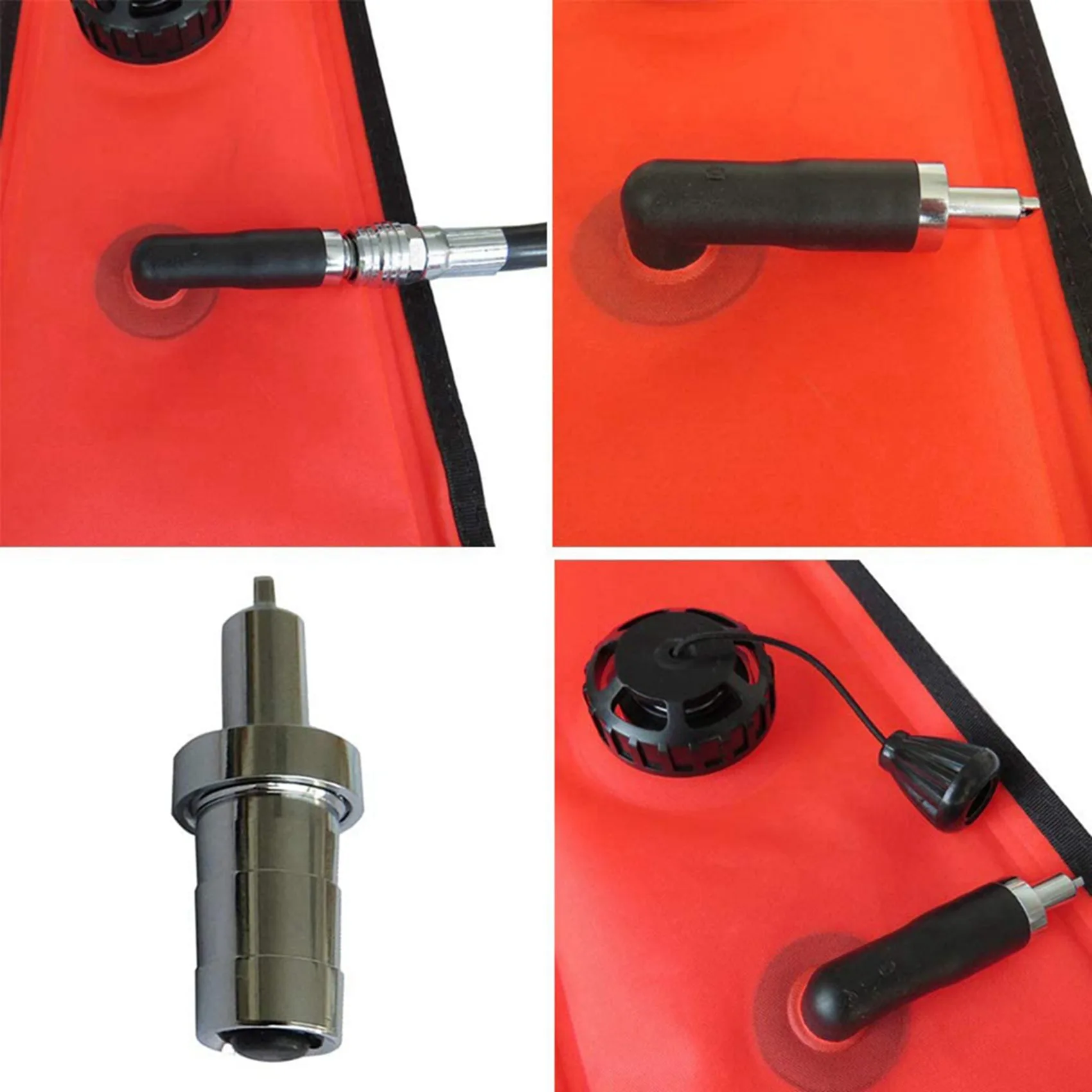 HOES-2X Scuba Diving Marker Buoy SMB Inflator Diving BCD Hose Connector Adaptor One-Way Valve Accessories 44Mm